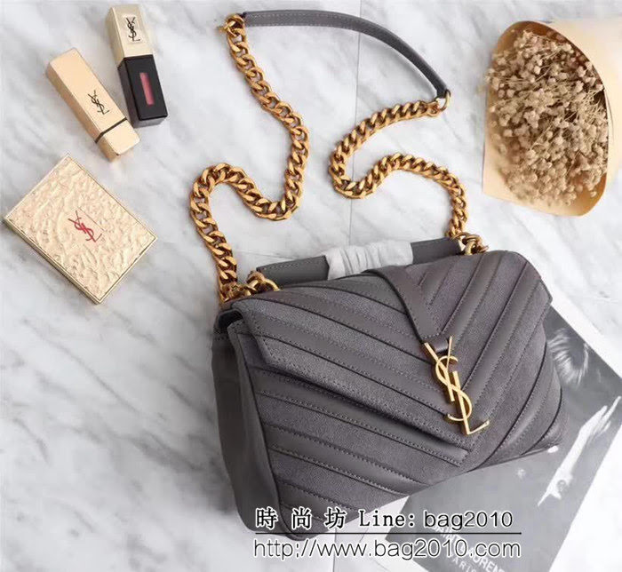 YSL聖羅蘭 王子文同款 經典sunset刺繡條紋鏈條包 26608 YAS1313